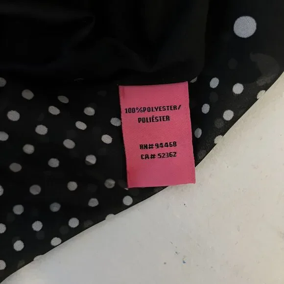 Betsey Johnson Black & White Polka Dot Halter Cocktail Dress | Semiformal Whimsy - Picture 8 of 9